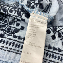 Load image into Gallery viewer, Girls Cotton On, embroidered chambray cotton dress, mark back left skirt, FUC, size 8, L: 65cm