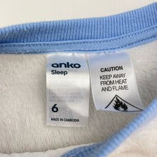 Load image into Gallery viewer, Girls Anko, soft fleece long sleeve pyjama top, GUC, size 6,  