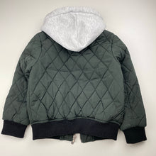 Load image into Gallery viewer, Boys Indie, quilted hooded jacket / coat, no size, armpit to armpit: 34cm, shoulder to cuff: 38cm, FUC, size 5-6,  