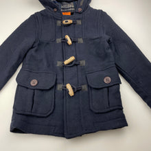 Load image into Gallery viewer, Boys Fun Spirit, navy wool blend duffle coat, FUC, size 5,  