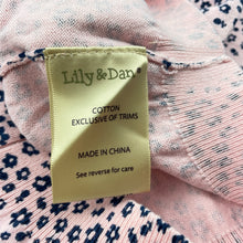 Load image into Gallery viewer, Girls Lily &amp; Dan, pink &amp; navy floral cotton cardigan, NEW, size 8,  