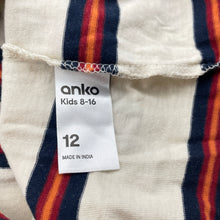 Load image into Gallery viewer, Boys Anko, striped cotton tee / top, EUC, size 12,  