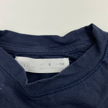 Load image into Gallery viewer, Boys Zara, navy cotton long sleeve top, GUC, size 6,  
