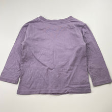Load image into Gallery viewer, Girls Mango, purple cotton long sleeve top, butterfly, GUC, size 2,  