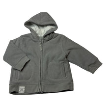 Load image into Gallery viewer, Boys Pumpkin Patch, grey fleece zip hoodie sweater, GUC, size 0,  