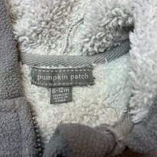 Load image into Gallery viewer, Boys Pumpkin Patch, grey fleece zip hoodie sweater, GUC, size 0,  