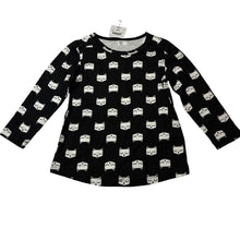 Load image into Gallery viewer, Girls H&amp;T, cotton long sleeve tee / top, cats, NEW, size 2,  