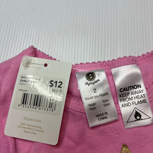 Load image into Gallery viewer, Girls Dymples, cotton long sleeve pyjama top, NEW, size 2,  