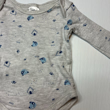 Load image into Gallery viewer, Unisex Anko, grey bodysuit / romper, dogs, EUC, size 0000,  