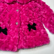 Load image into Gallery viewer, Girls Little Lass, pink faux fur jacket / coat, EUC, size 2,  