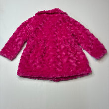 Load image into Gallery viewer, Girls Little Lass, pink faux fur jacket / coat, EUC, size 2,  