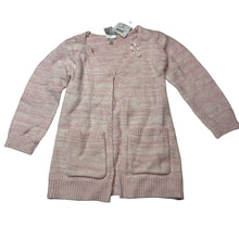 Load image into Gallery viewer, Girls Kids &amp; Co, pink marle knit longline cardigan, L: 43cm, NEW, size 2,  