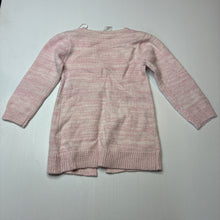 Load image into Gallery viewer, Girls Kids &amp; Co, pink marle knit longline cardigan, L: 43cm, NEW, size 2,  