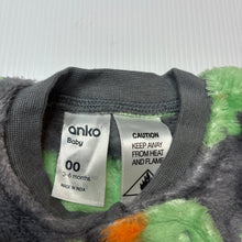 Load image into Gallery viewer, Unisex Anko, fleece zip coverall / romper, EUC, size 00,  