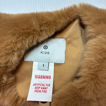 Load image into Gallery viewer, Girls Target, lined zip up faux fur vest, EUC, size 1,  