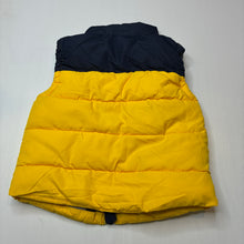 Load image into Gallery viewer, Boys Cotton On, yellow &amp; navy puffer vest / jacket, EUC, size 1,  