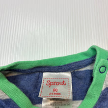 Load image into Gallery viewer, Boys Sprout, striped cotton romper, elephant, GUC, size 00,  