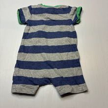 Load image into Gallery viewer, Boys Sprout, striped cotton romper, elephant, GUC, size 00,  