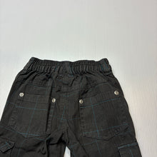 Load image into Gallery viewer, Boys Sprout, grey cotton cargo pants, elasticated, GUC, size 00,  