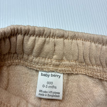 Load image into Gallery viewer, Girls Baby Berry, fleece lined track pants, elasticated, GUC, size 000,  