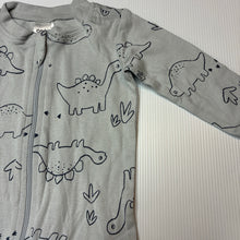 Load image into Gallery viewer, Unisex Anko, cotton zip coverall / romper, dinosaurs, EUC, size 000,  