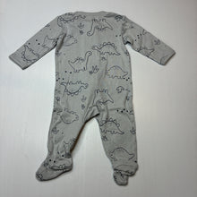 Load image into Gallery viewer, Unisex Anko, cotton zip coverall / romper, dinosaurs, EUC, size 000,  