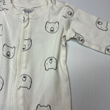 Load image into Gallery viewer, Unisex Anko, cotton zip coverall / romper, bears, EUC, size 000,  