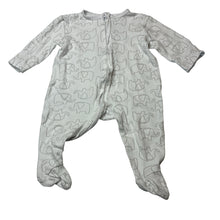 Load image into Gallery viewer, Unisex Dymples, cotton zip coverall / romper, elephants, GUC, size 00,  