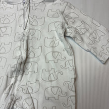 Load image into Gallery viewer, Unisex Dymples, cotton zip coverall / romper, elephants, GUC, size 00,  