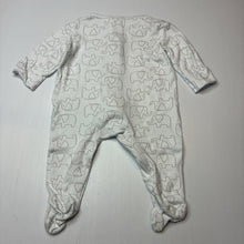 Load image into Gallery viewer, Unisex Dymples, cotton zip coverall / romper, elephants, GUC, size 00,  