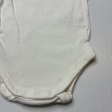 Load image into Gallery viewer, Unisex Dymples, white organic cotton bodysuit / romper, EUC, size 0000,  