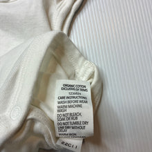 Load image into Gallery viewer, Unisex Dymples, white organic cotton bodysuit / romper, EUC, size 0000,  