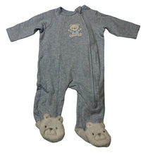 Load image into Gallery viewer, Boys Little Me, ribbed cotton zip coverall / romper, GUC, size 3 months,  