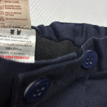 Load image into Gallery viewer, Boys TOFFY HOUSE, navy pants, adjustable, Inside leg: 28cm, EUC, size 1,  