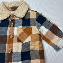 Load image into Gallery viewer, Boys Baby Berry, thick fleece lined cotton long sleeve shirt, EUC, size 0000,  