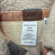 Load image into Gallery viewer, Boys Baby Berry, thick fleece lined cotton long sleeve shirt, EUC, size 0000,  
