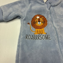 Load image into Gallery viewer, Boys Baby Berry, embroidered fleece zip coverall / romper, NEW, size 0000,  