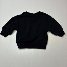 Load image into Gallery viewer, Boys Baby Berry, black fleece lined sweater / jumper, EUC, size 000,  