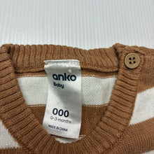 Load image into Gallery viewer, Boys Anko, knitted cotton sweater / jumper, dinosaur, GUC, size 000,  