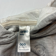 Load image into Gallery viewer, Boys Anko, fleece lined zip hoodie sweater, EUC, size 000,  