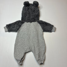Load image into Gallery viewer, Boys Tiny Little Wonders, fleece lined hooded romper, GUC, size 0000,  