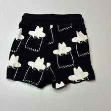 Load image into Gallery viewer, Boys Minti, black raw hem shorts, elasticated, EUC, size 1,  