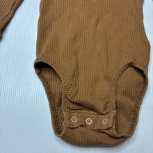 Load image into Gallery viewer, Unisex purebaby, ribbed organic cotton blend bodysuit / romper, GUC, size 1,  