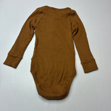 Load image into Gallery viewer, Unisex purebaby, ribbed organic cotton blend bodysuit / romper, GUC, size 1,  