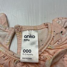 Load image into Gallery viewer, Girls Anko, pink cotton romper, flamingos, EUC, size 000,  
