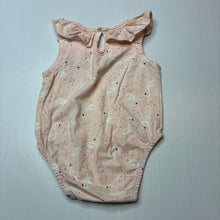 Load image into Gallery viewer, Girls Anko, pink cotton romper, flamingos, EUC, size 000,  