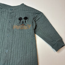 Load image into Gallery viewer, Boys Disney, Mickey Mouse lightly quilted romper, EUC, size 12 months,  