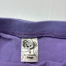 Load image into Gallery viewer, Girls Target, purple cotton shorts, elasticated, GUC, size 0,  
