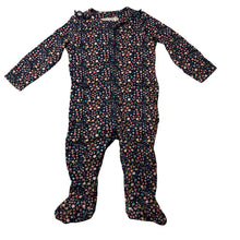 Load image into Gallery viewer, Girls Mantaray, navy floral cotton coverall / romper, EUC, size 00,  