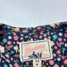 Load image into Gallery viewer, Girls Mantaray, navy floral cotton coverall / romper, EUC, size 00,  